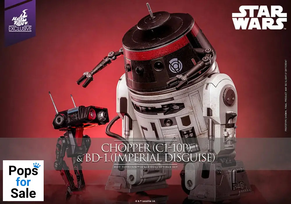 Star Wars Action Figure Set 1/6 Chopper (C1-10P™) & BD-1™ (Imperial Disguise) 18 cm & 8 cm Action figures 30cm