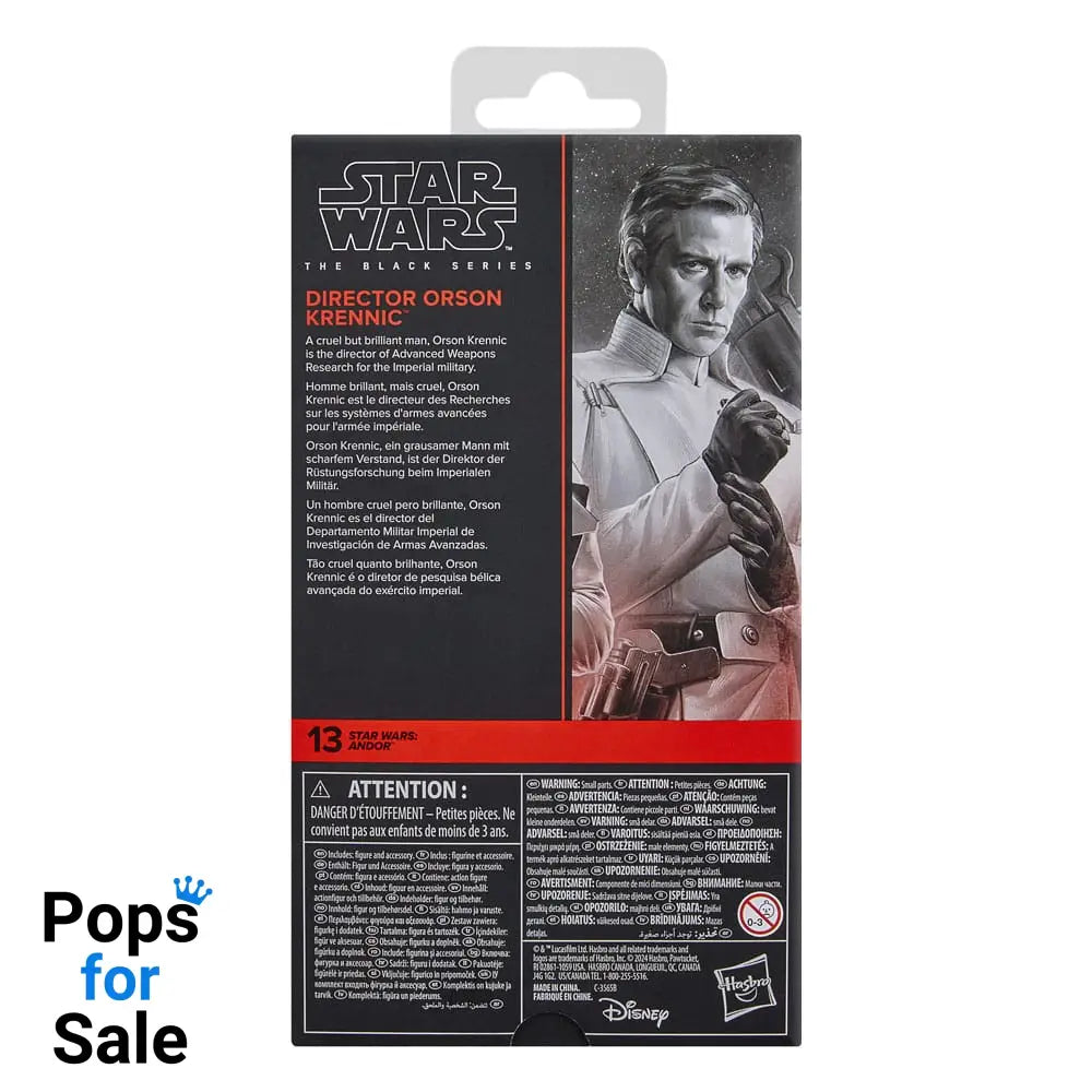 Star Wars: Andor Black Series Action Figure Director Orson Krennic 15 cm