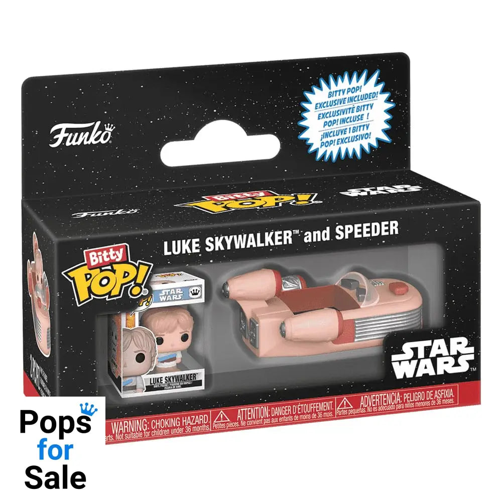 Star Wars Bitty POP! Rides Vinyl Figure Luke Skywalker and Speeder