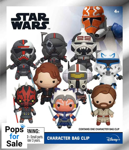 Star Wars Clone Wars 3D PVC Bag Clips  Series 4 Display (24)