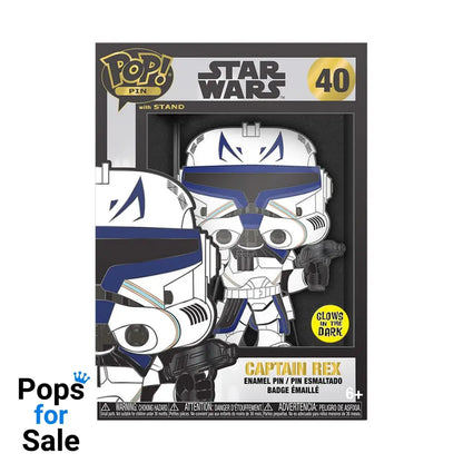 Star Wars Clone Wars Loungefly POP! Enamel Pin Captain Rex (Glow-in-the-Dark) 10 cm