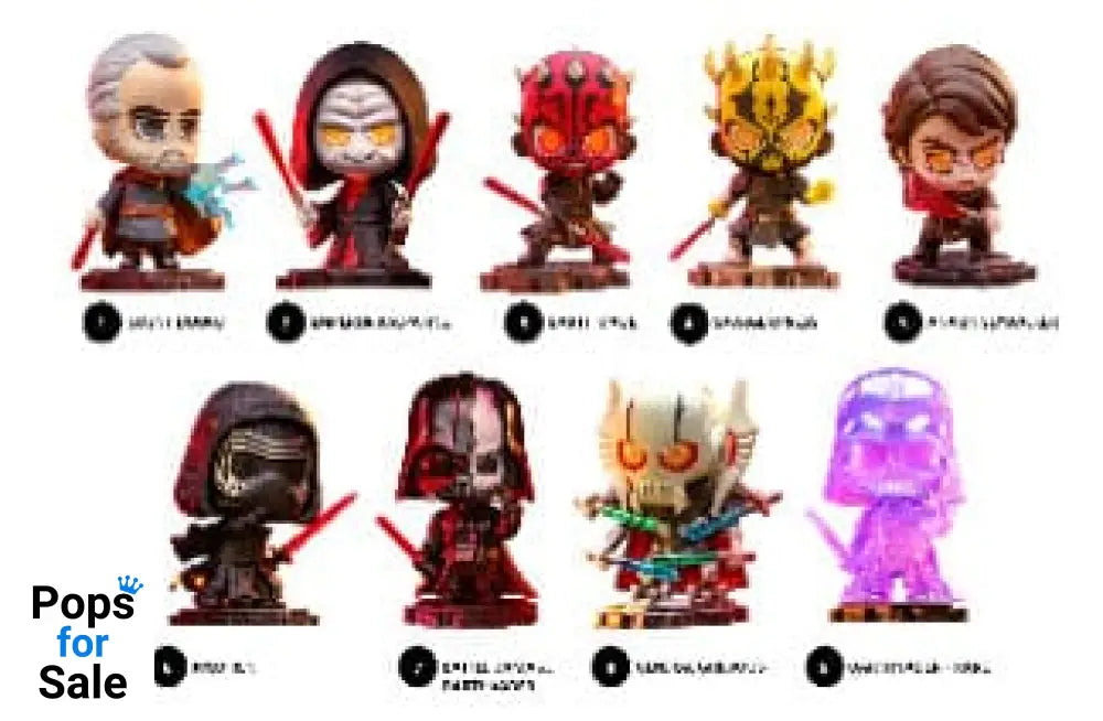Star Wars Cosbi Mini Figures Dark Side 8 cm Blind Box Display (8) Mini-figures,Blind Boxes