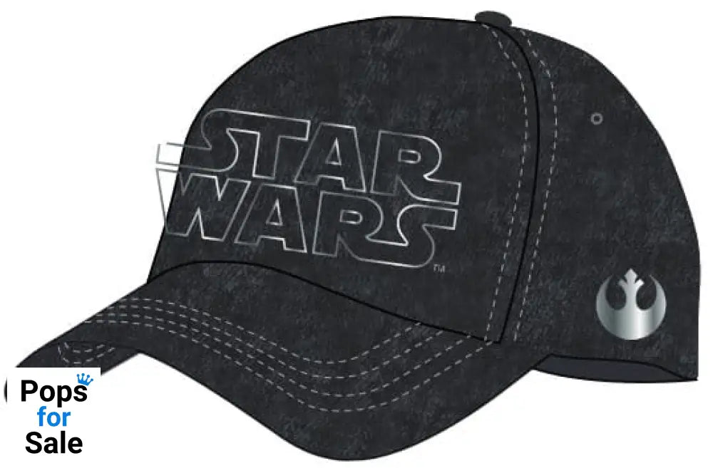 Star Wars Curved Bill Cap Silver Logo Beanies & Caps