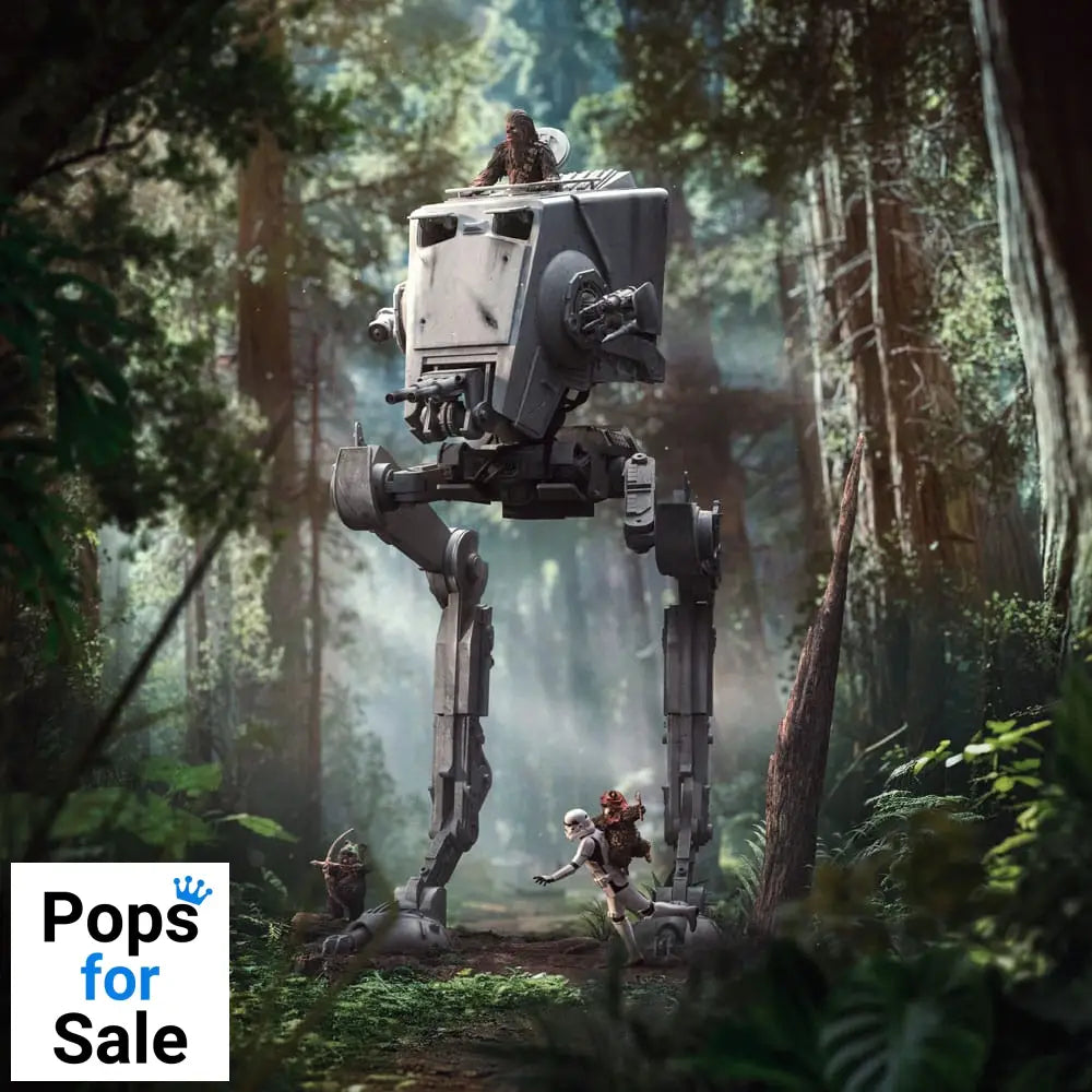 Star Wars Demi Art Scale Statue 1/20 AT-ST and Chewbacca 53 cm