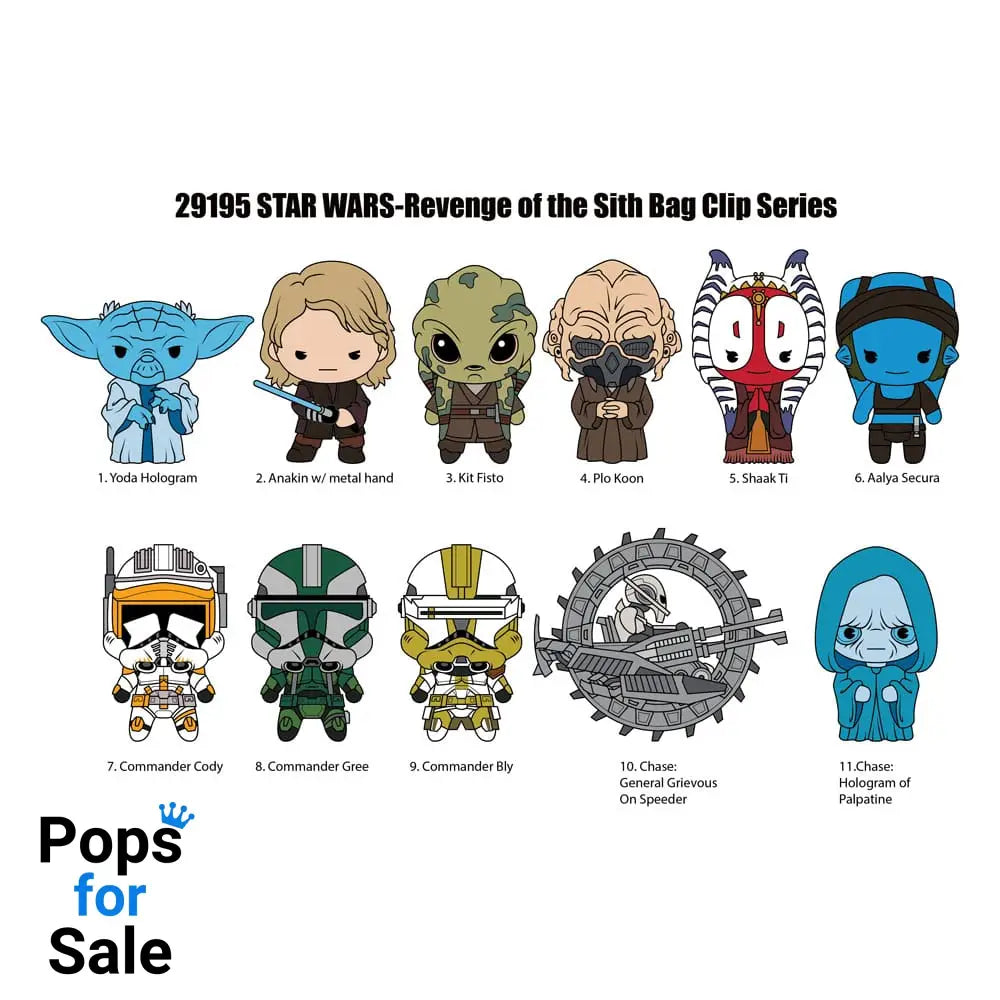 Star Wars-EP III Revenge Of Sith 3D PVC Bag Clips Series 1 Display (24)