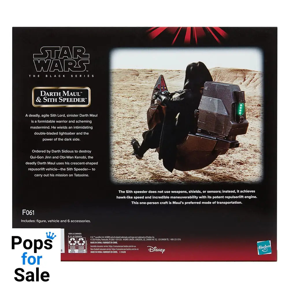 Star Wars Episode I Black Series Vehicle with Action Figure Darth Maul & Sith Speeder 25th Anniversary