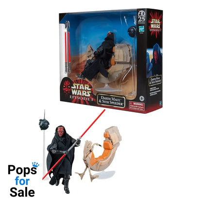 Star Wars Episode I Black Series Vehicle with Action Figure Darth Maul & Sith Speeder 25th Anniversary