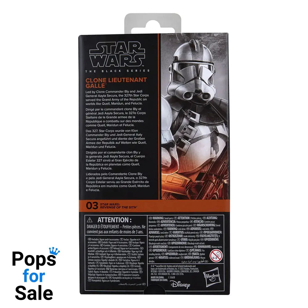 Star Wars Episode III Black Series Action Figure Clone Lieutenant Galle 15 cm Action figures