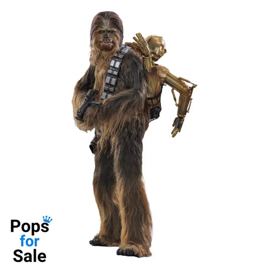 Star Wars Episode V Movie Masterpiece Action Figure 1/6 Chewbacca with Disassembled C-3PO 36 cm