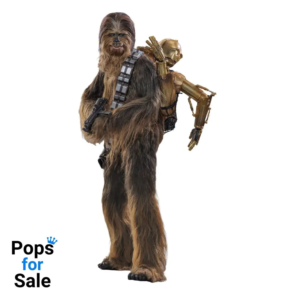 Star Wars Episode V Movie Masterpiece Action Figure 1/6 Chewbacca with Disassembled C-3PO 36 cm Action figures