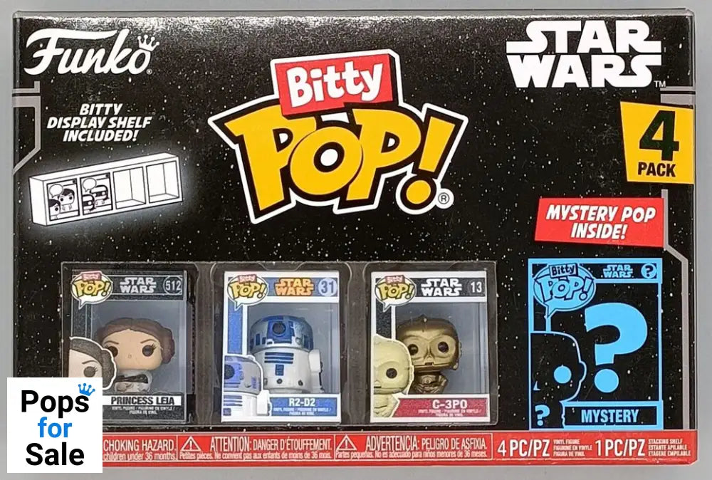 Star Wars Funko Bitty POP! Vinyl Figure 4-Pack Princess Leia - New Funko Bitty POP