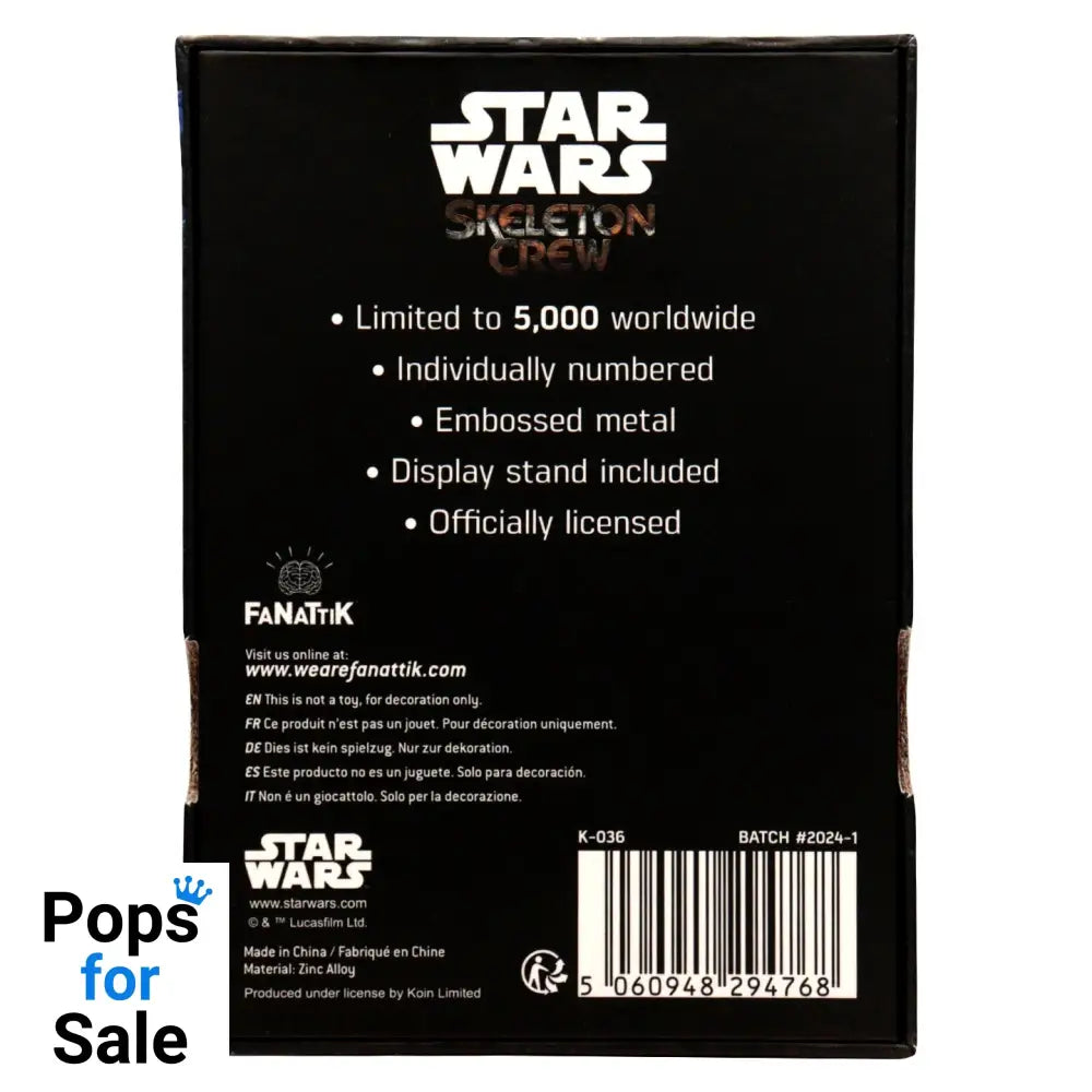 Star Wars Limited Edition Skeleton Crew Ingot Ingot