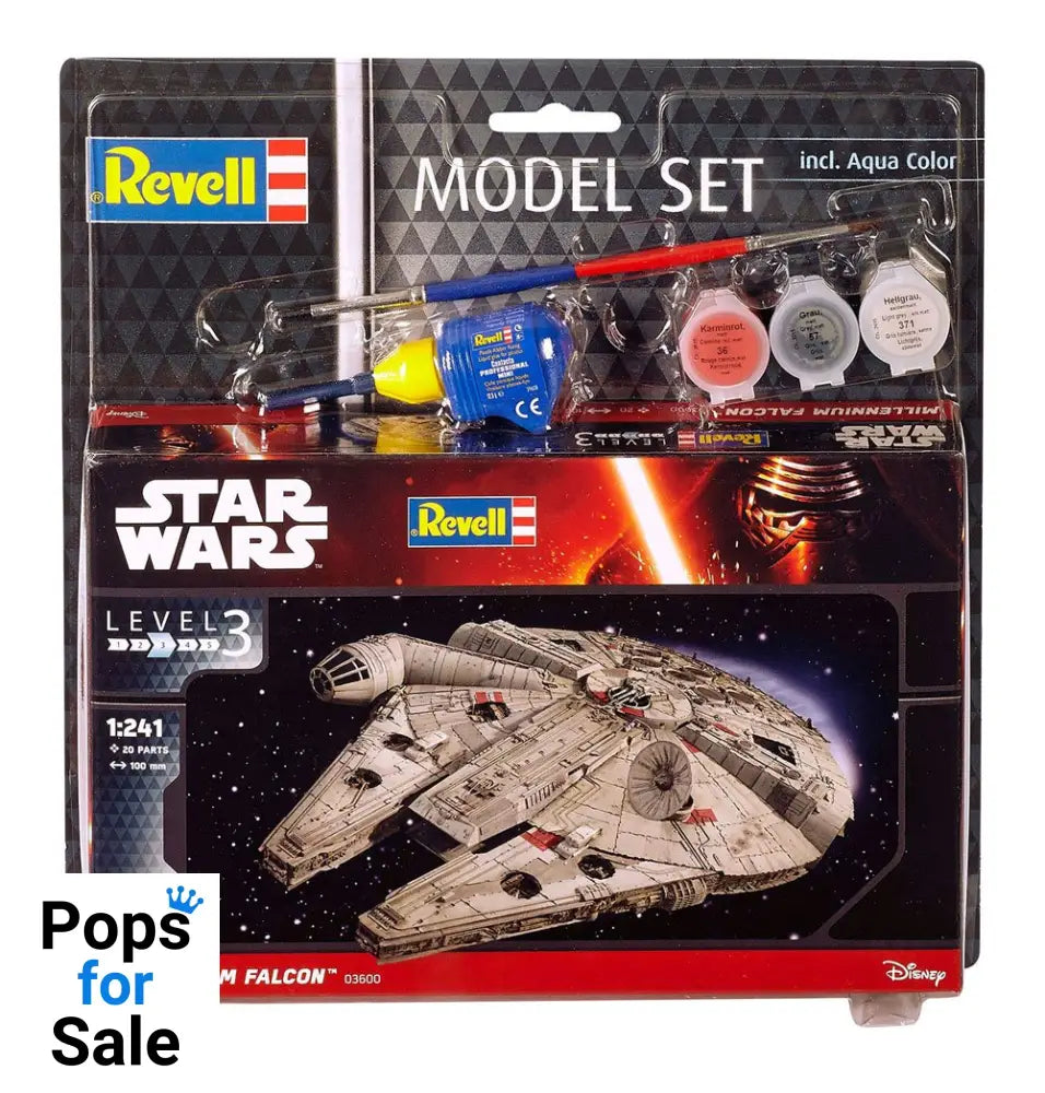 Star Wars Model Kit 1/241 Model Set Millennium Falcon 10 cm
