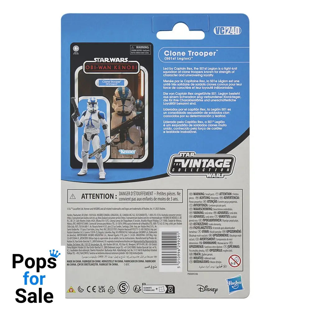 Star Wars: Obi-Wan Kenobi Vintage Collection Action Figure Clone Trooper (501st Legion) 10 cm