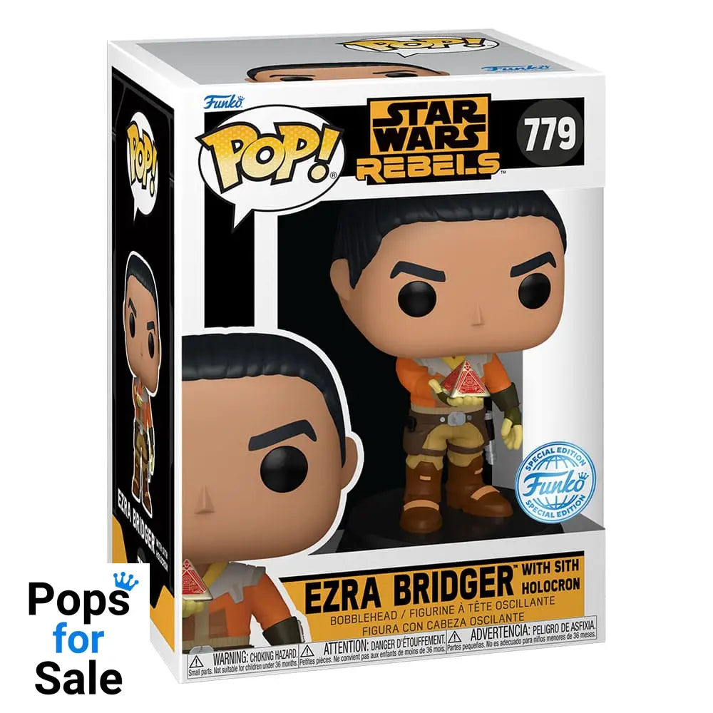 Star Wars Rebels POP! Vinyl Bobble-Head Figure Ezra Bridger with Sith Holocron *Exclusive Version* 9 cm