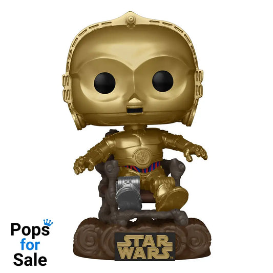 Star Wars Return of the Jedi 40th Anniversary POP! Vinyl Figure C3P0 in chair 9 cm