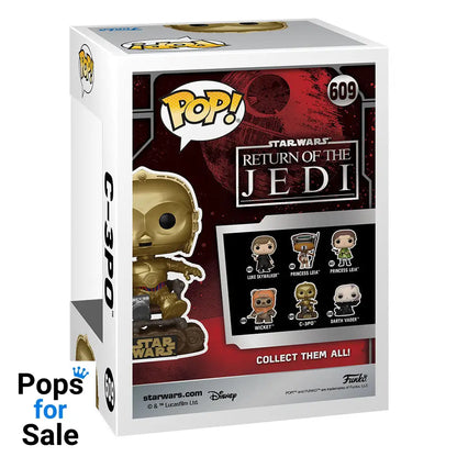 Star Wars Return of the Jedi 40th Anniversary POP! Vinyl Figure C3P0 in chair 9 cm