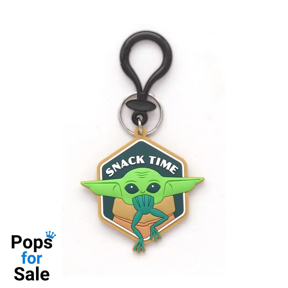 Star Wars Soft Touch PVC Bag Clip Baby Yoda Snack Time Keyrings