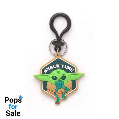 Star Wars Soft Touch PVC Bag Clip Baby Yoda Snack Time Keyrings