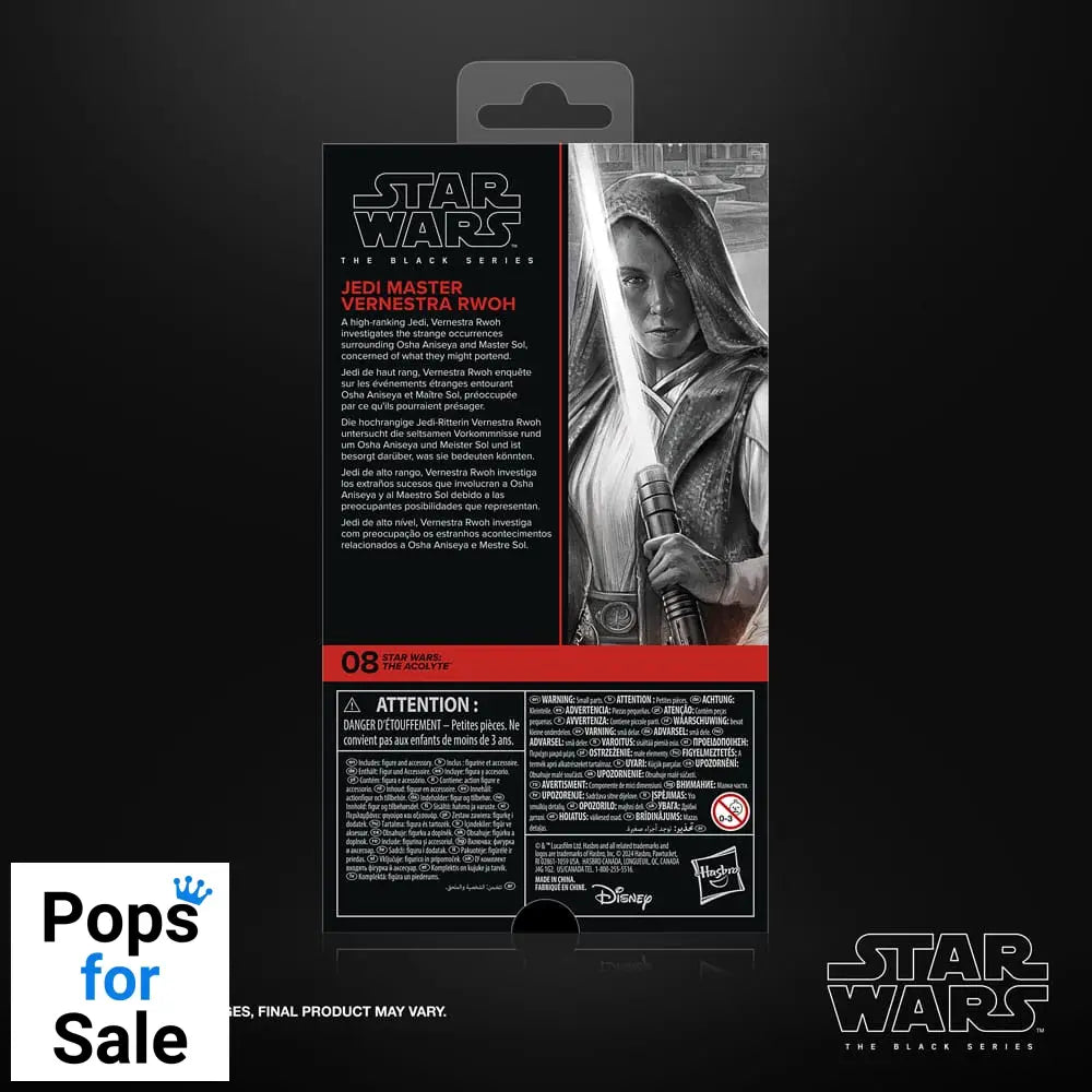 Star Wars: The Acolyte Black Series Action Figure Jedi Master Vernestra Rwoh 15 cm
