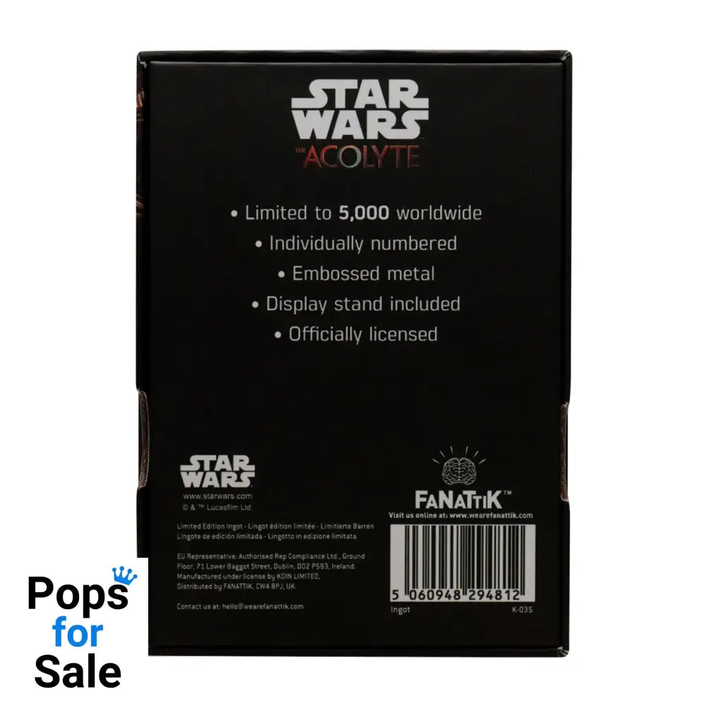 Star Wars The Acolyte Limited Edition ingot Ingot