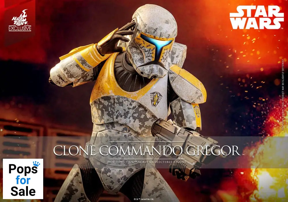 Star Wars: The Clone Wars Action Figure 1/6 Clone Commando Gregor Hot Toys Exclusive 30 cm