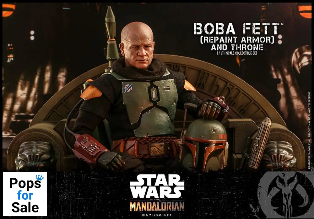 Star Wars: The Mandalorian Action Figure 1/6 Boba Fett Repaint Armor and Throne Special Edition 30 cm Action figures