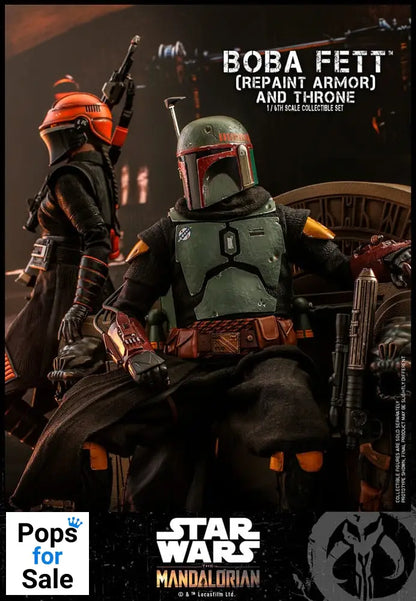 Star Wars: The Mandalorian Action Figure 1/6 Boba Fett Repaint Armor and Throne Special Edition 30 cm