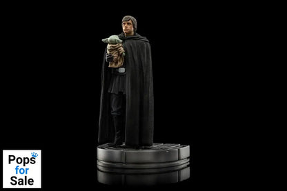 Star Wars The Mandalorian Art Scale Statue 1/10 Luke Skywalker and Grogu 21 cm
