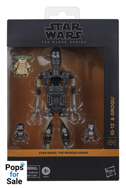 Star Wars: The Mandalorian Black Series Action Figure 2-Pack IG-12 & Grogu 15 cm