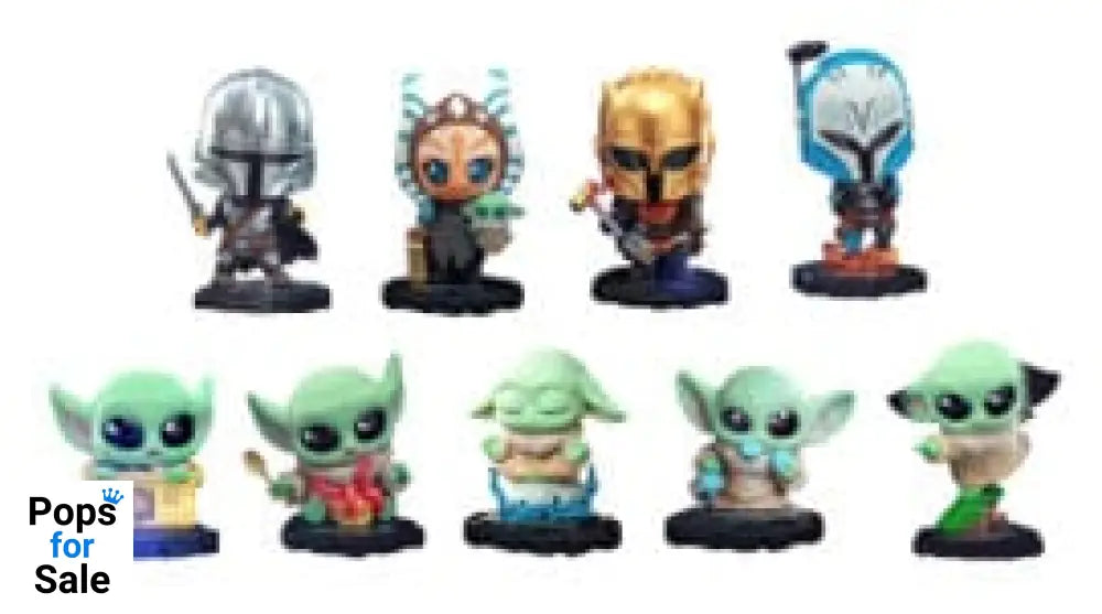 Star Wars The Mandalorian Cosbi Mini Figures 8 cm Blind Box Display (8)