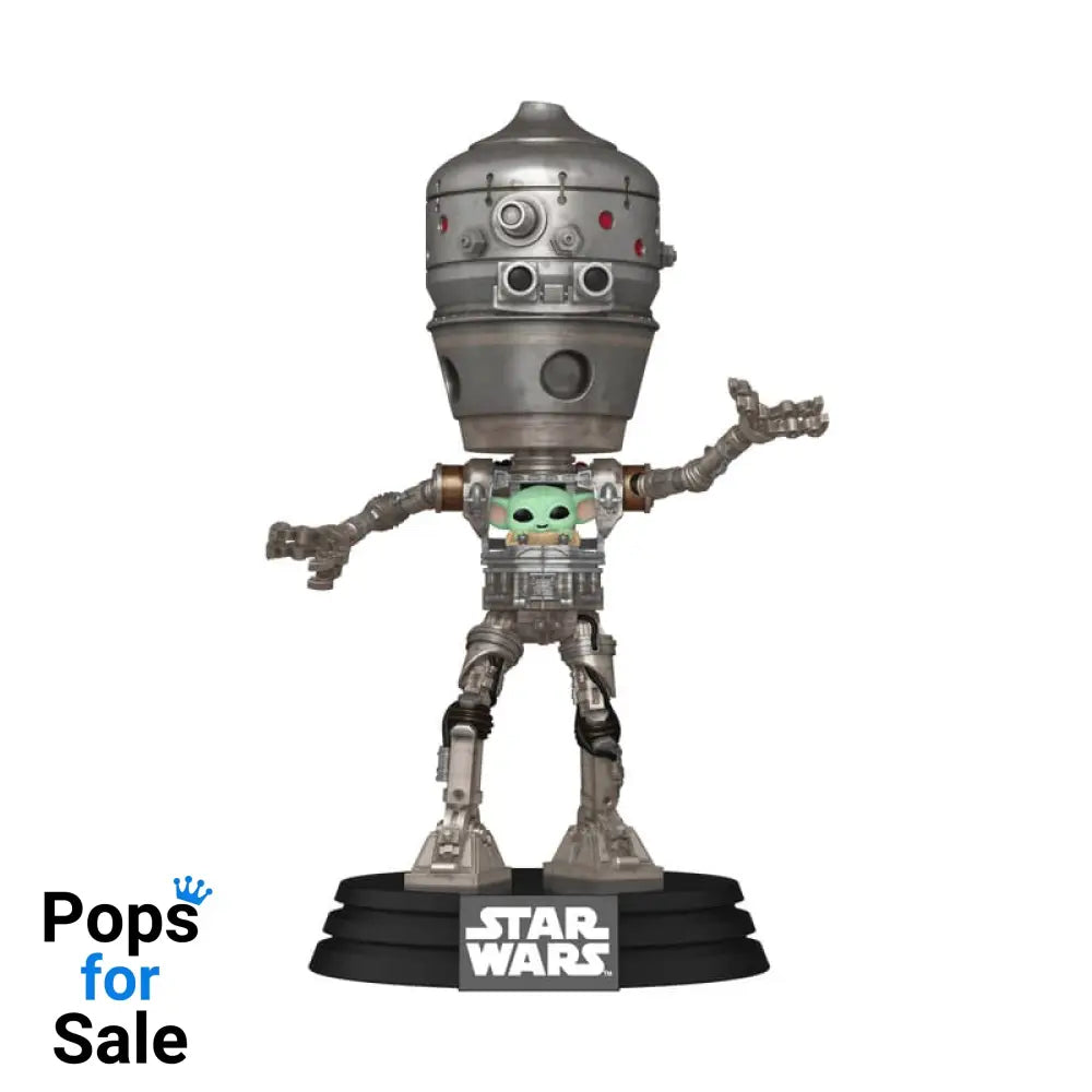 Star Wars: The Mandalorian POP! Deluxe Vinyl Bobblehead Figure IG-12 with Grogu 17 cm