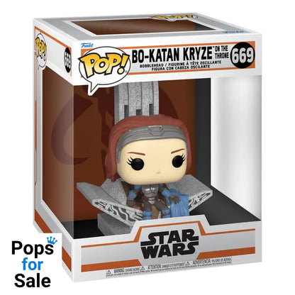 Star Wars: The Mandalorian POP! Deluxe Vinyl Figure Bo Katan w/Throne 9 cm