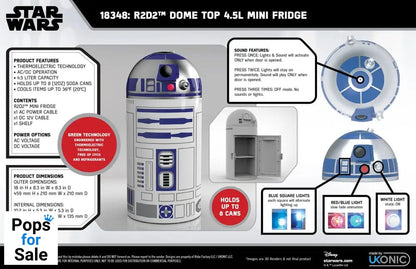 Star Wars Thermoelectric Cooler Mini Fridge R2D2 4.5 l