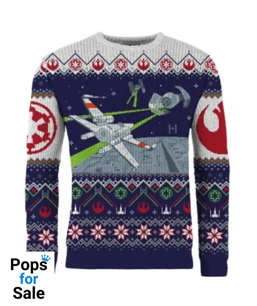 Star Wars X-Wing v TIE Fighter Christmas Jumper (Size S)