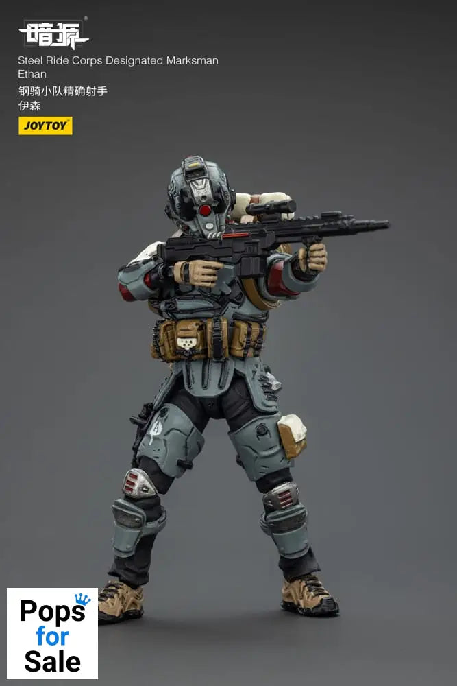 Steel Ride Corps Dark Source Action Figur Designated Marksman Ethan 7 cm Action figures