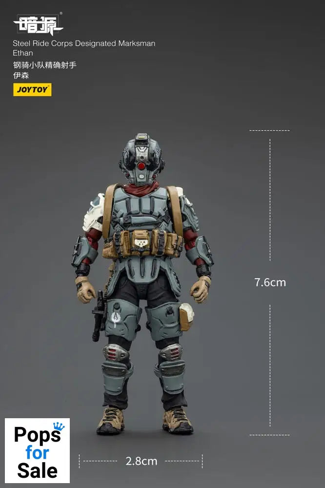 Steel Ride Corps Dark Source Action Figur Designated Marksman Ethan 7 cm
