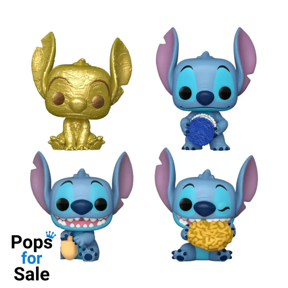 Stitch Holiday 2024 Pocket POP! Vinyl Mini figures 4-Pack Dreidel Box 4 cm Keyrings