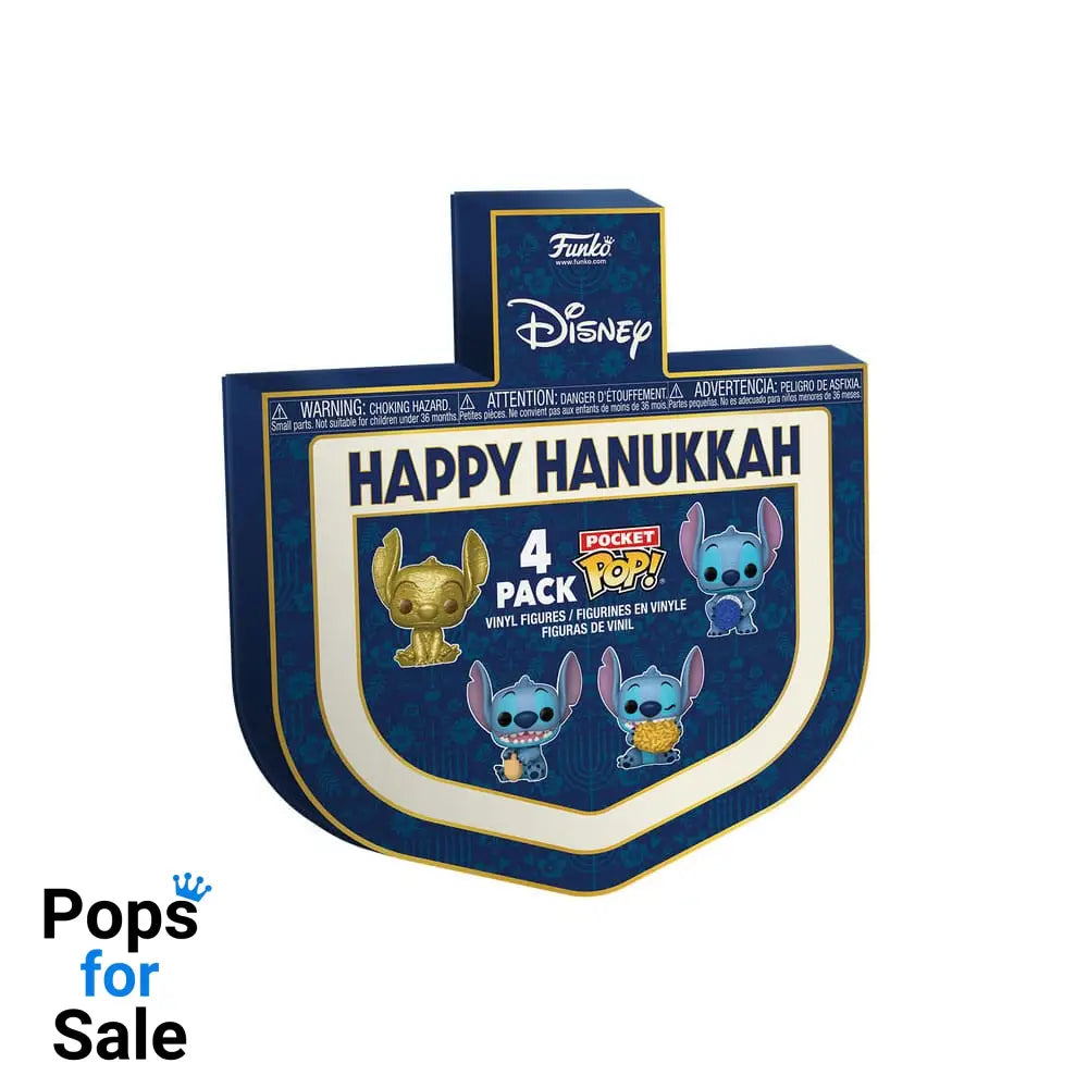 Stitch Holiday 2024 Pocket POP! Vinyl Mini figures 4-Pack Dreidel Box 4 cm
