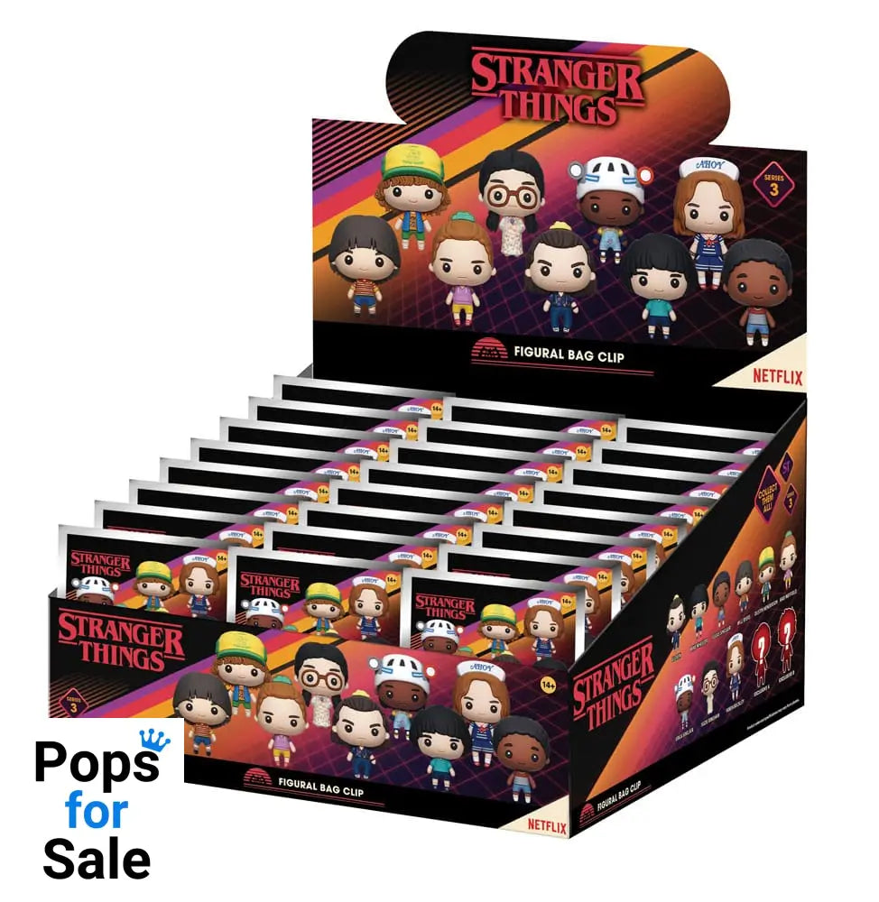 Stranger Things 3D PVC Bag Clips Series 3 Display (24)