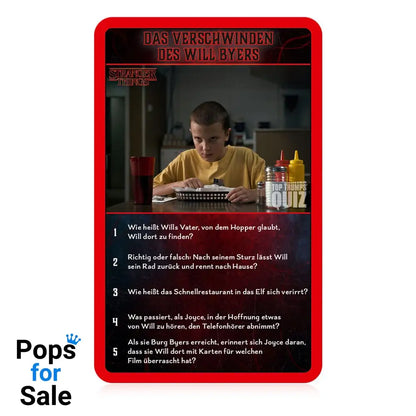 Stranger Things Card Game Top Trumps Quiz *German Version*