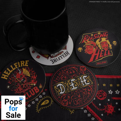 Stranger Things Coaster 4-Pack Hellfire Club
