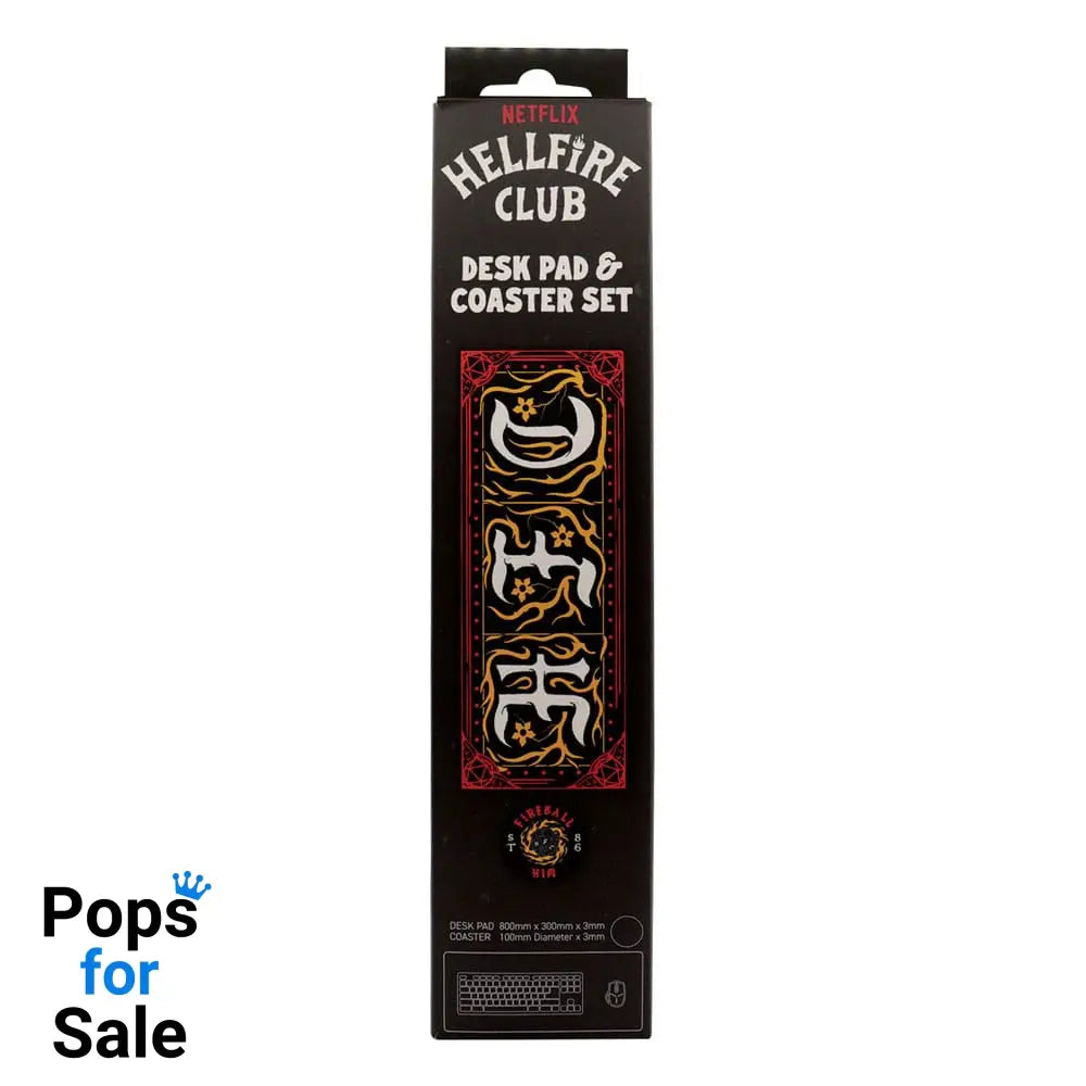 Stranger Things Desk Pad & Coaster Set Hellfire Club