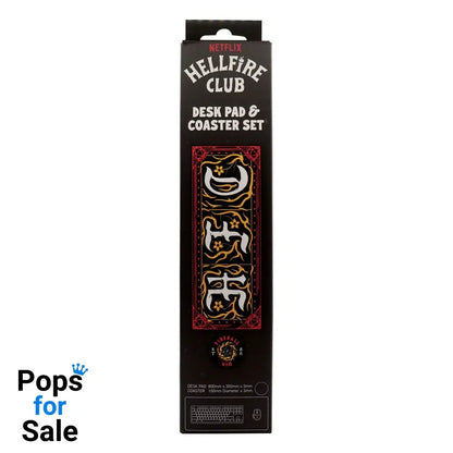 Stranger Things Desk Pad & Coaster Set Hellfire Club