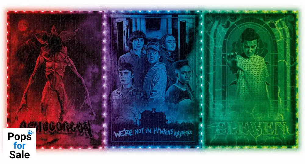 Stranger Things Metamorphic Art Collection Jigsaw Puzzle with Light-Up Effect Demogorgon (520 pieces)