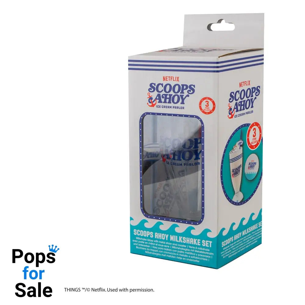 Stranger Things Milkshake Glass Set Scoops Ahoy
