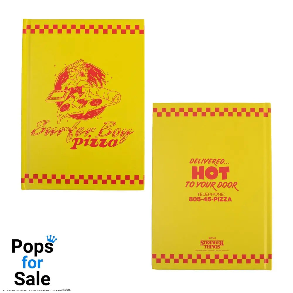 Stranger Things Notebook Surfer Boy Pizza Hardcover Stationery