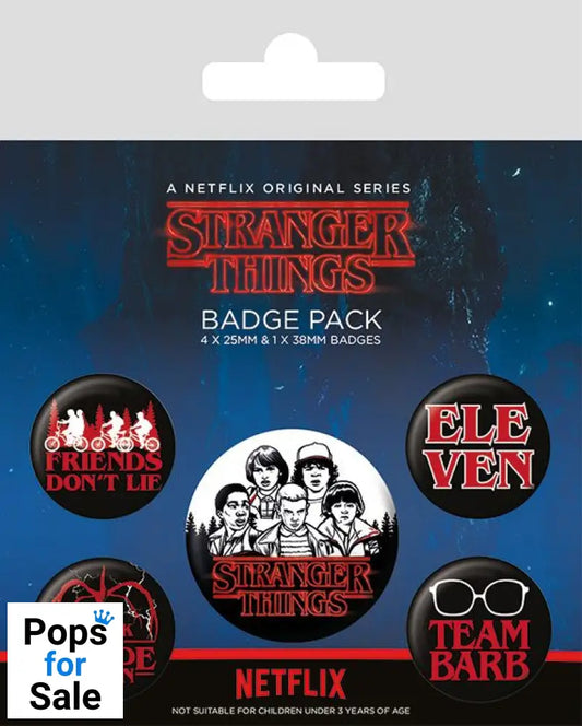 Stranger Things Pin-Back Buttons 5-Pack Characters