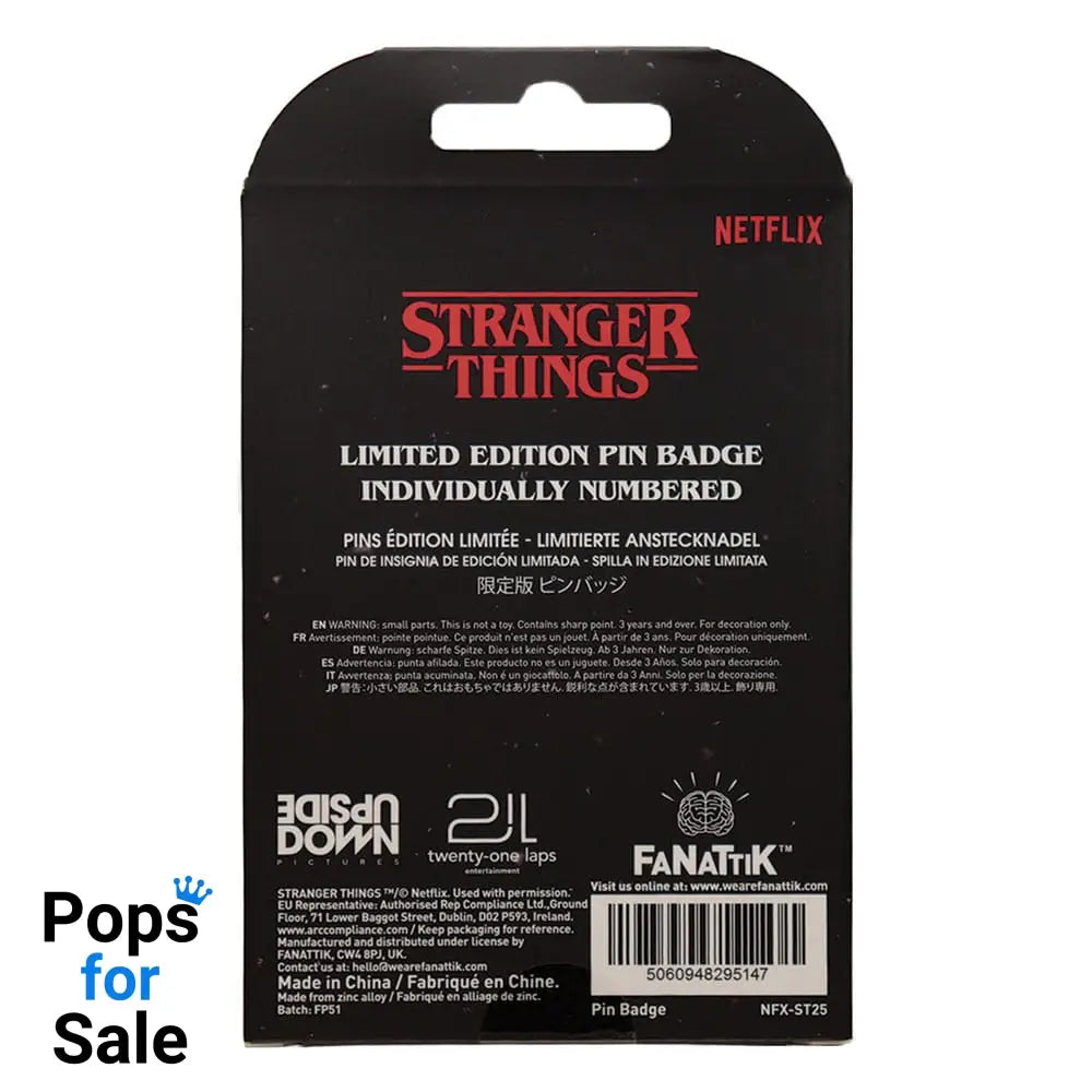 Stranger Things Pin Badge Hellfire Lives Limited Edition