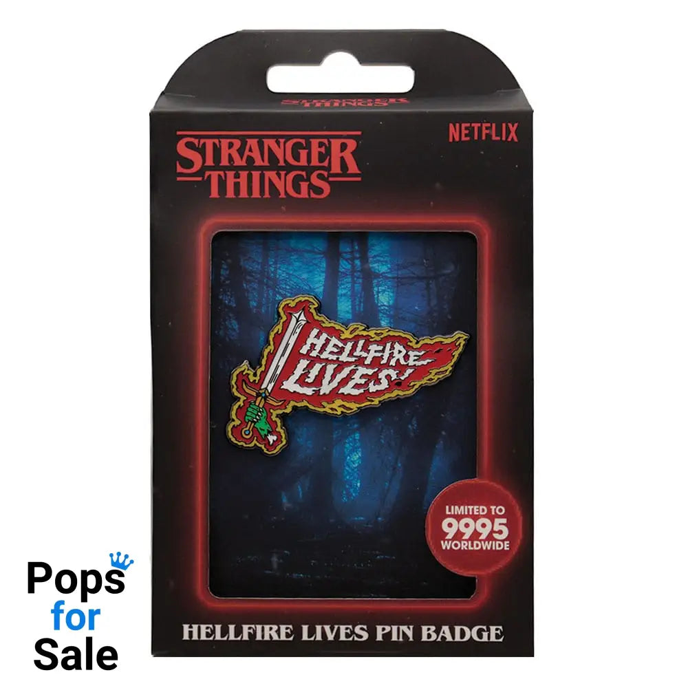 Stranger Things Pin Badge Hellfire Lives Limited Edition